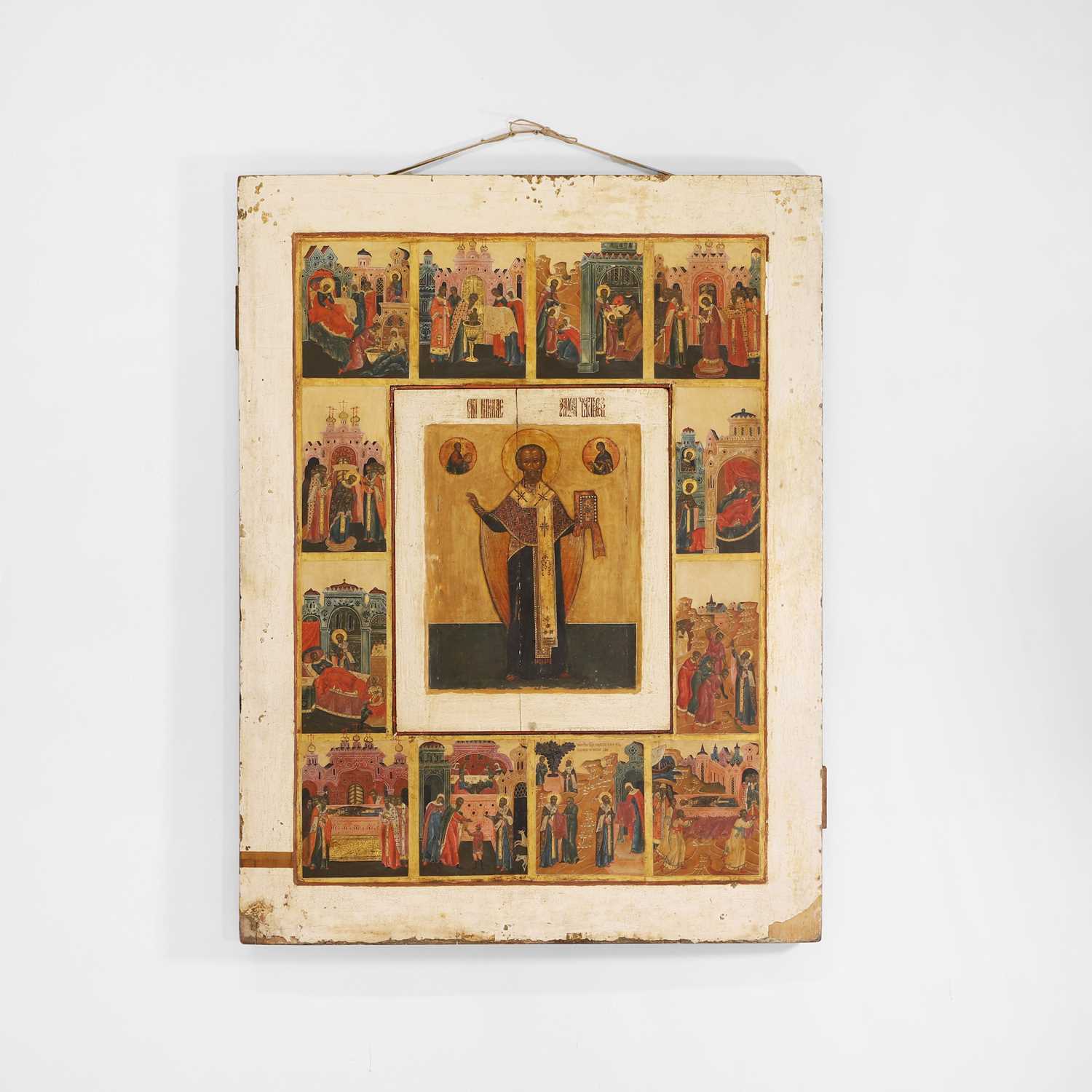 Lot 32 - A large icon of Saint Nicholas