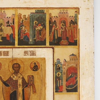 Lot 32 - A large icon of Saint Nicholas