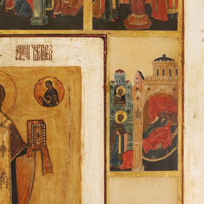 Lot 32 - A large icon of Saint Nicholas