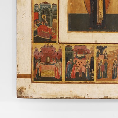 Lot 32 - A large icon of Saint Nicholas