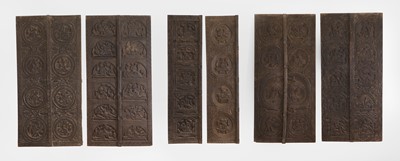 Lot 186 - Six various erotic carved teak door panels