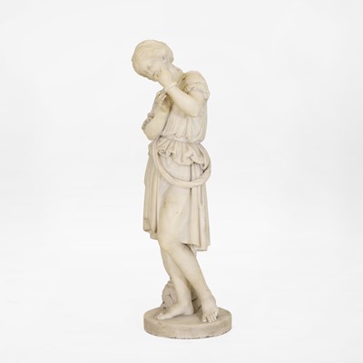 Lot 183 - A carved marble of a classical woman