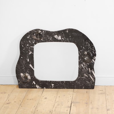 Lot 150 - A fossil marble mirror