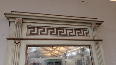 Lot 108 - A neoclassical painted pine pier mirror