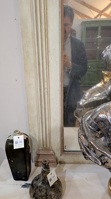 Lot 108 - A neoclassical painted pine pier mirror