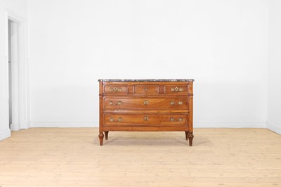 Lot 386 - A Louis XVI provincial walnut commode