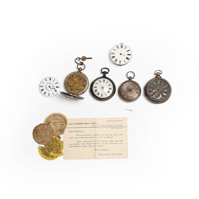 Lot 446 - A group of silver pocket watches