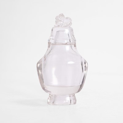 Lot 327 - A Chinese rock crystal vase and cover