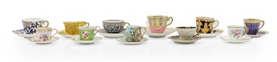 Lot 327 - A collection of porcelain teacups