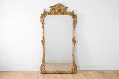 Lot 434 - A Louis XV carved giltwood pier glass