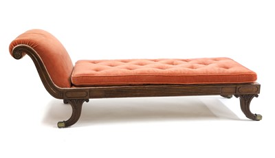 Lot 594 - A Regency mahogany chaise longue