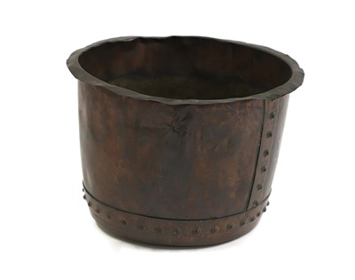 Lot 595 - A copper log bin