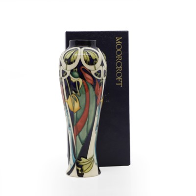 Lot 300 - A Moorcroft pottery 'The Fair Lady' pattern vase