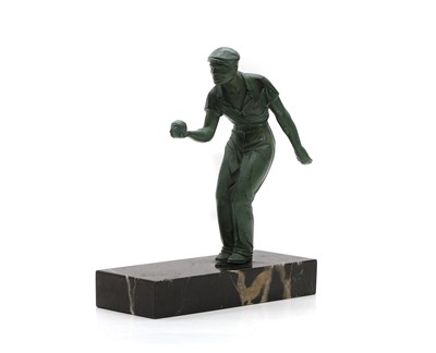 Lot 288 - A patinated bronze figure