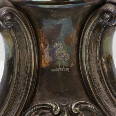 Lot 52 - A silver plated four branch candelabra by Elkington & Co.
