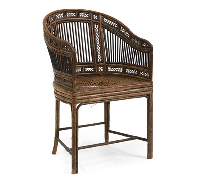 Lot 612 - A Regency bamboo and cane ‘Brighton Pavilion’ armchair