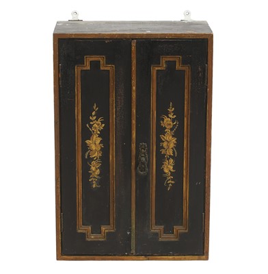 Lot 615 - A lacquered hanging cabinet