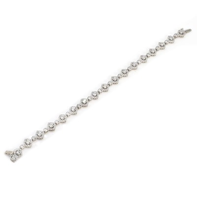 Lot 162 - A white gold diamond bracelet, retailed by Mappin & Webb