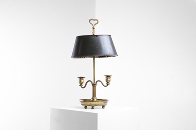 Lot 390 - A gilt-metal bouillotte lamp