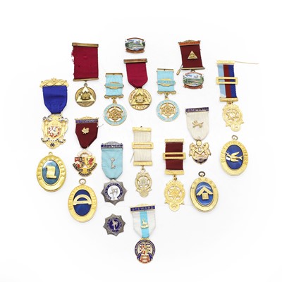 Lot 380 - A collection of Masonic medals