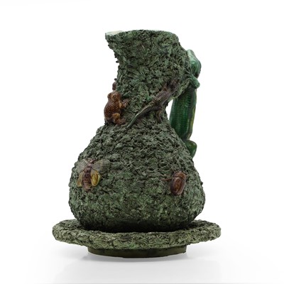 Lot 310 - A Mafra, Caldas, Palissy-style ewer and stand