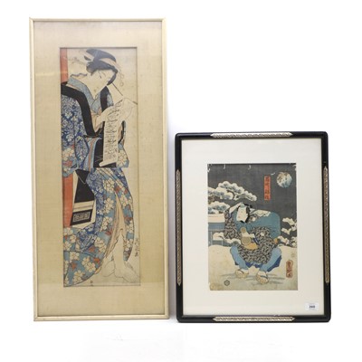 Lot 260 - Two Japanese wood block prints
