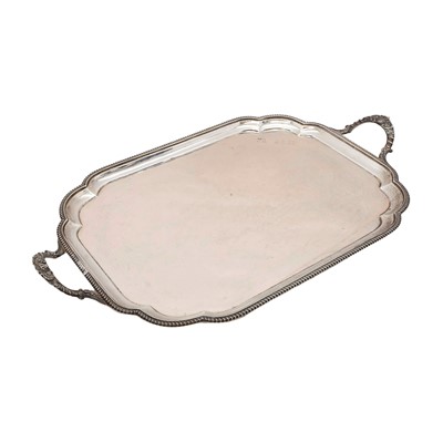 Lot 44 - A silver two-handled tray