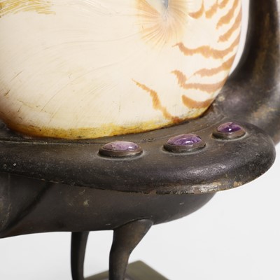 Lot 68 - A metalware model of a peacock