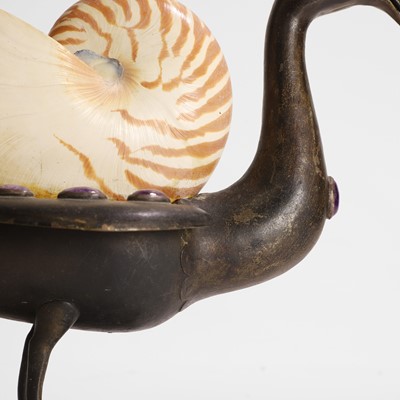 Lot 68 - A metalware model of a peacock