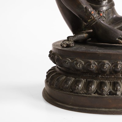 Lot 17 - A hollow-cast bronze figure of Bodhisattva