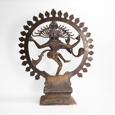 Lot 147 - A large bronze model of Shiva Nataraja