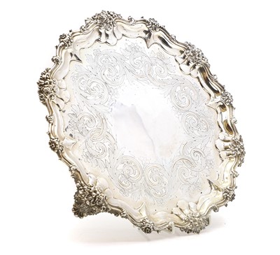 Lot 13 - A large Victorian silver salver