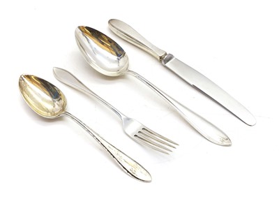 Lot 36 - A Dutch silver table service