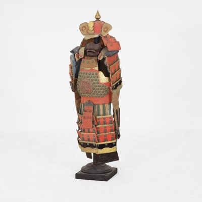 Lot 233 - A small model Samurai armour display