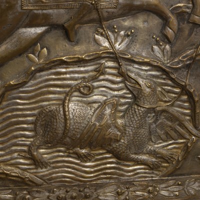 Lot 77 - An icon of the Miracle of George about the Serpent