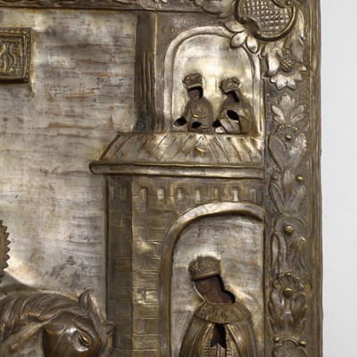 Lot 77 - An icon of the Miracle of George about the Serpent