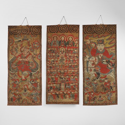 Lot 117 - A group of three large Daoist ceremonial scrolls