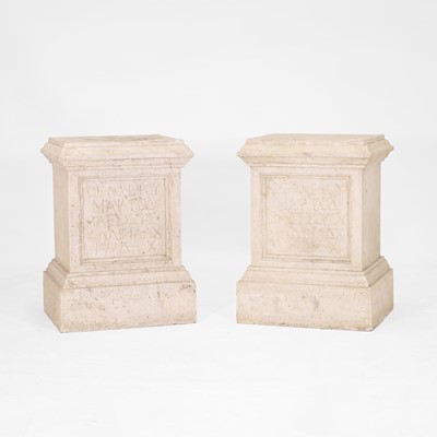Lot 169 - A pair of composition pedestals