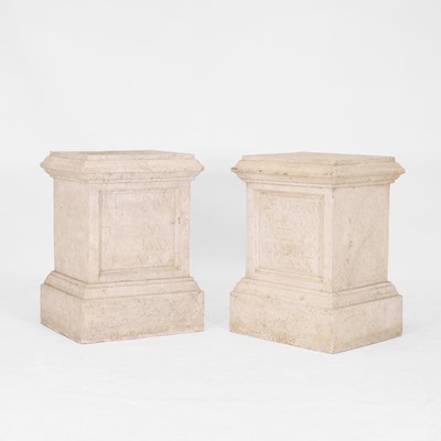 Lot 169 - A pair of composition pedestals