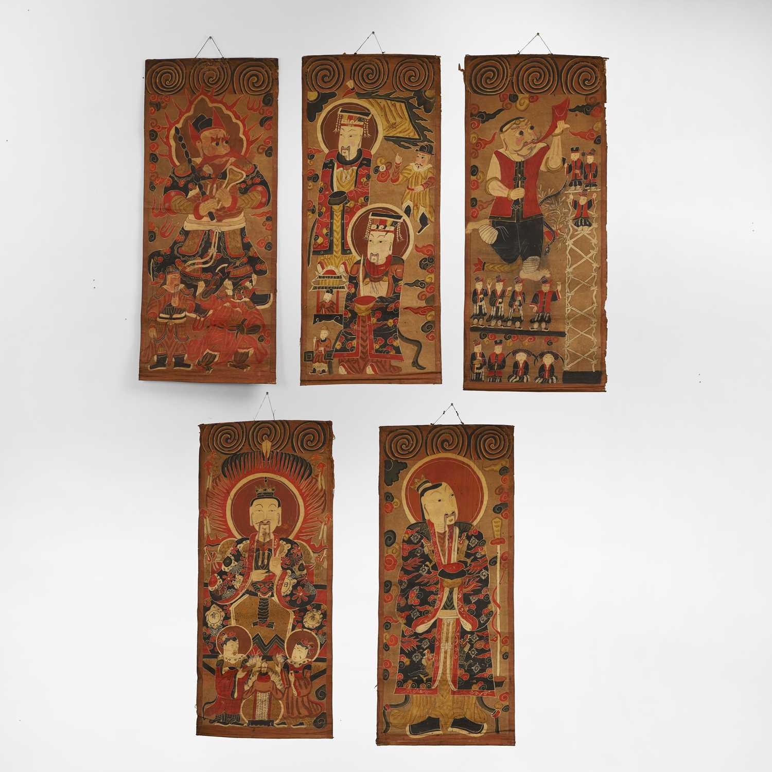 Lot 96 - A series of five Daoist scrolls