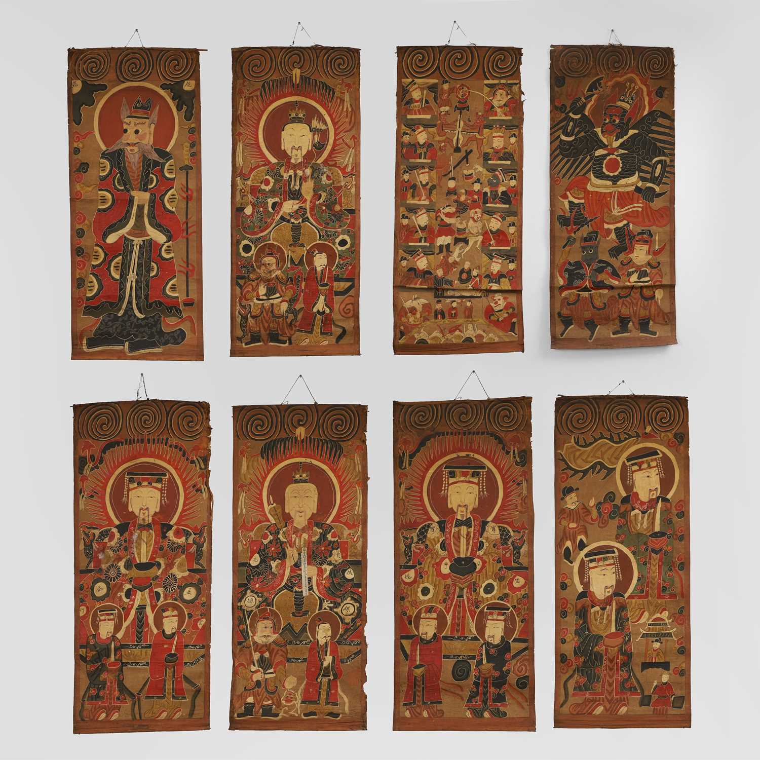 Lot 119 - A series of eight Daoist scrolls