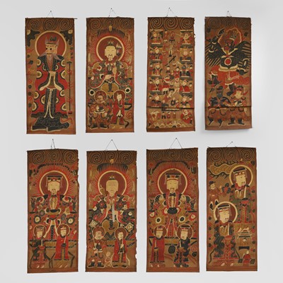 Lot 119 - A series of eight Daoist scrolls