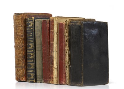 Lot 374 - NINE BIBLES, including