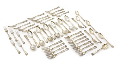 Lot 20 - Tiffany & Co Sterling silver 'Wave Edge' cutlery