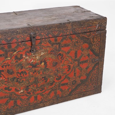 Lot 208 - A painted pine chest