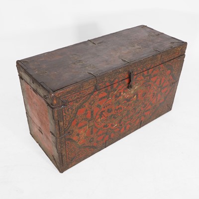 Lot 208 - A painted pine chest