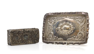 Lot 25 - A silver dressing table tray