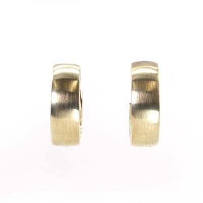 Lot 178 - A pair of 9ct gold hoop earrings