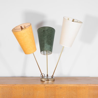 Lot 320 - A three-light table lamp