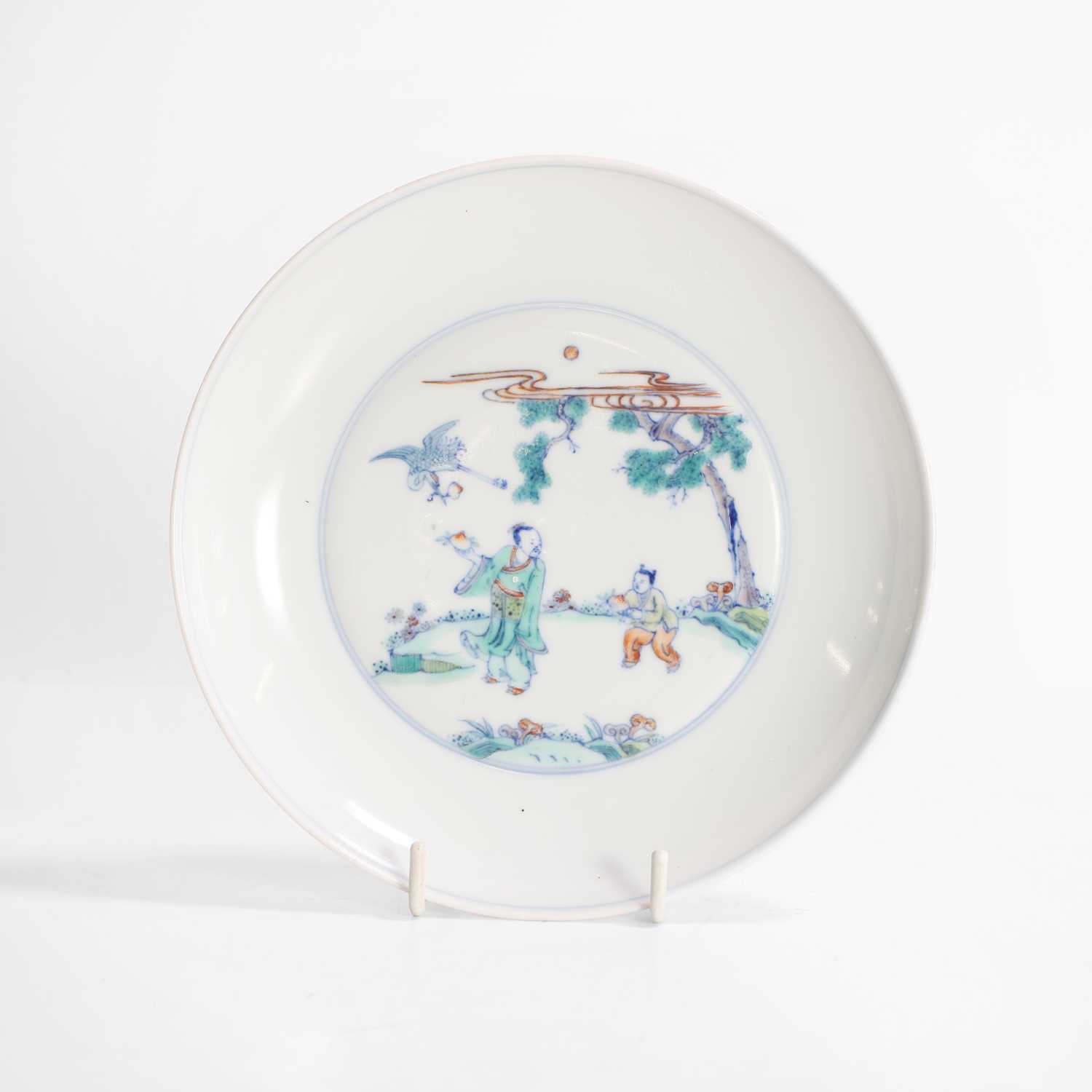 Lot 306 - A Chinese doucai dish